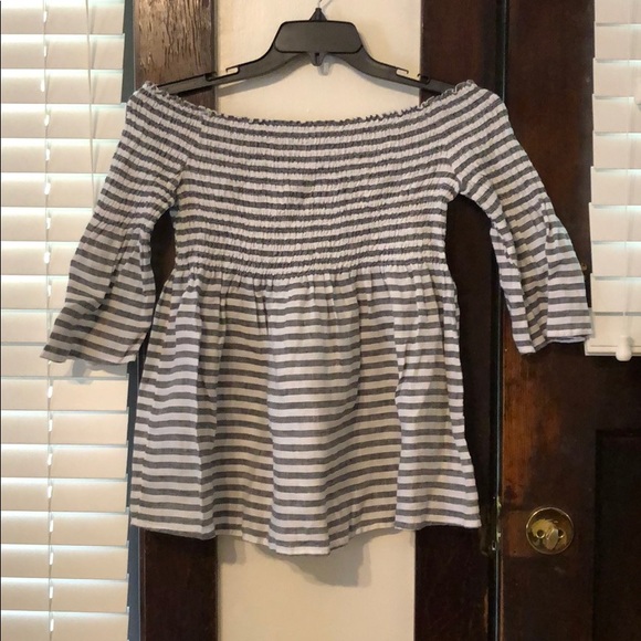C&C California Tops - NWOT Off the shoulder stripped top